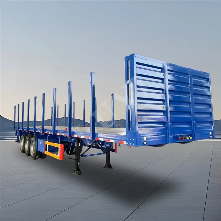 3 Axle Container Flatbed Semi Trailer, 40 tonn og 60 tonna flatbrauð hálfvagnar