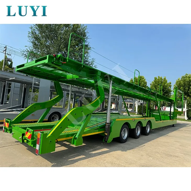 Þriggja öxla kerru fyrir bílaflutninga