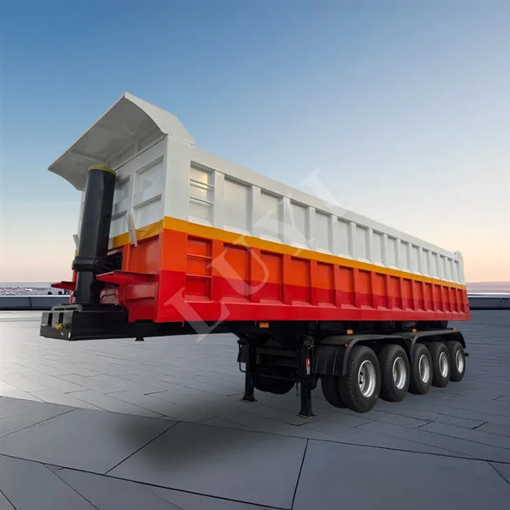 5 - Axis Carbon Steel Dump Truck Trailer, þungur