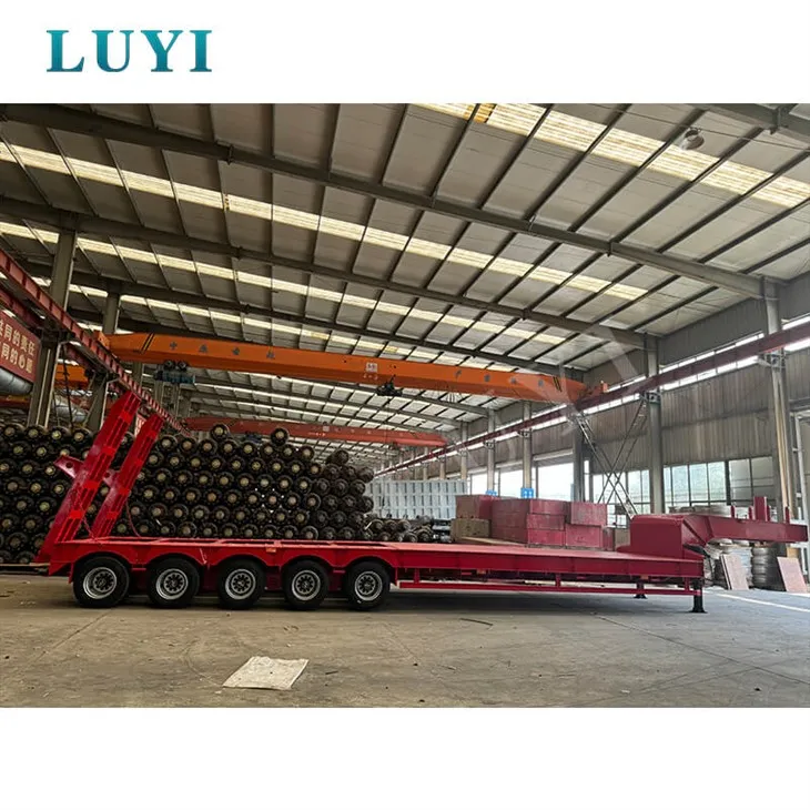 Fimm-víra tíu-ása Gooseneck Low Flat Semi-kerru