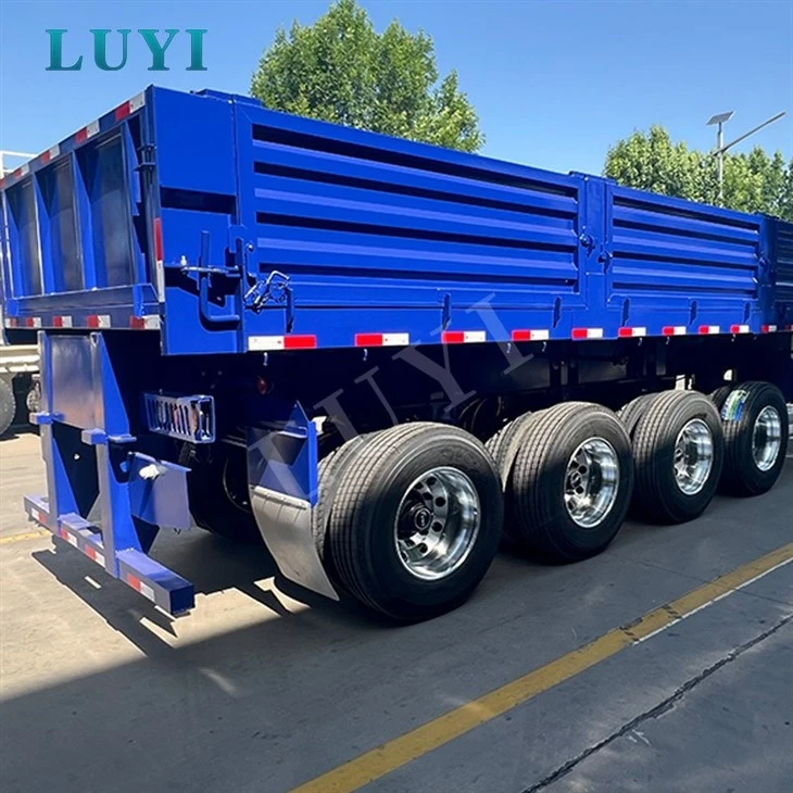 New 4 Axle Curtain Side Goods Semi Trailer factory